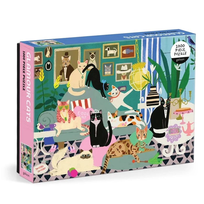 Galison 84491 - Glamour Cats - 1000 db-os puzzle