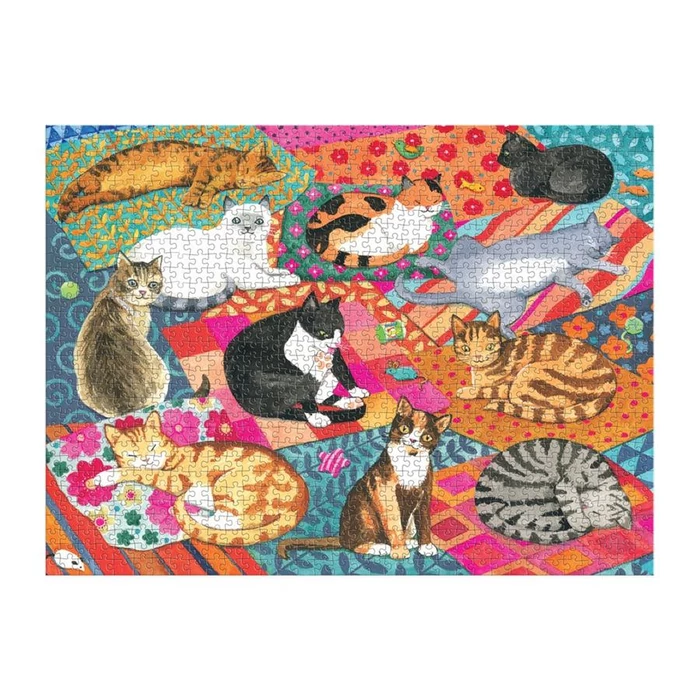 Galison 82510 - Lounging Cats - 1000 db-os puzzle