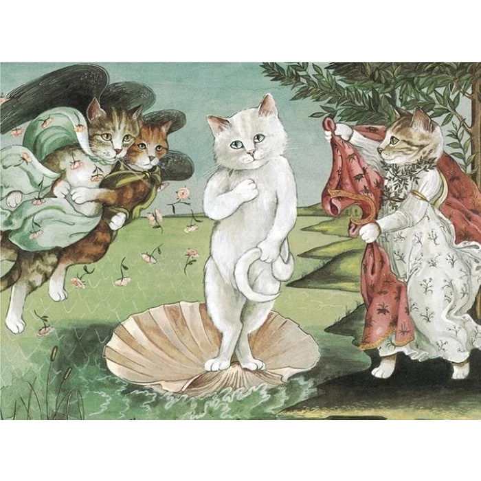 Galison 68088 - Meowsterpiece - Birth of Venus - 1000 db-os puzzle