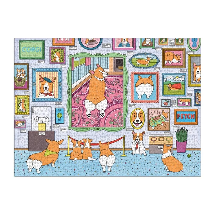 Galison 70463 - Museum of the Corgi - 1000 db-os puzzle