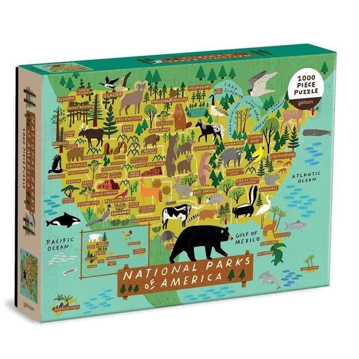 Galison 69542 - National Parks of America - 1000 db-os puzzle