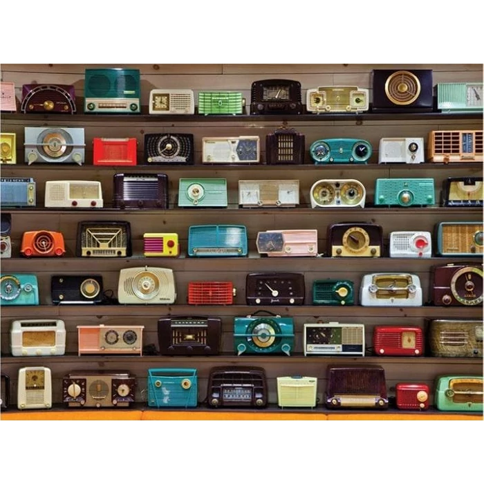 Galison 67258 - Vintage Clock Radios, Chihuly - 1000 db-os puzzle