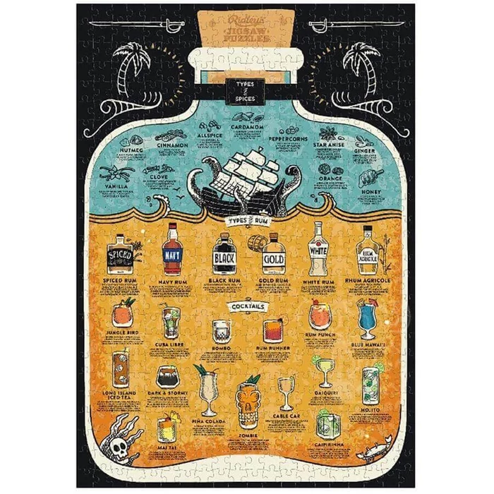 Galison 37442 - Rum Lover’s - 500 db-os puzzle