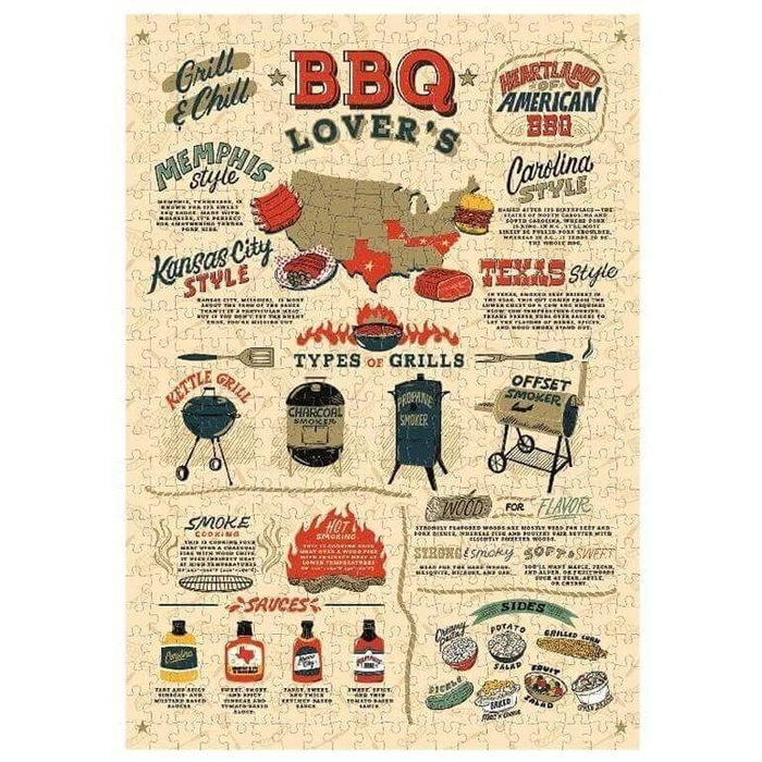 Galison 37459 - BBQ Lover’s - 500 db-os puzzle