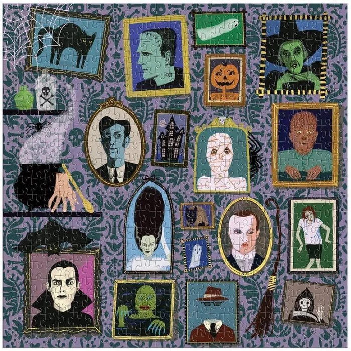Galison 82732 - Spooky Portraits - 500 db-os Fóliás puzzle