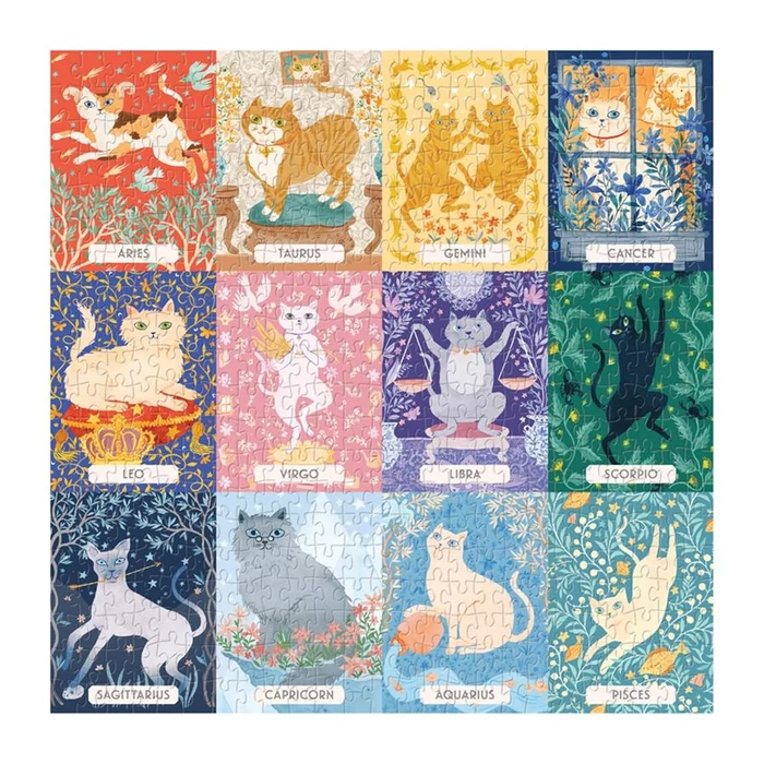 Galison 57068 - Cat Zodiac - 500 db-os puzzle