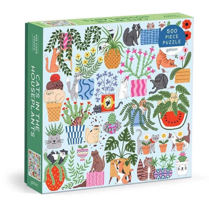 Galison 84538 - Cats in the Houseplants - 500 db-os puzzle