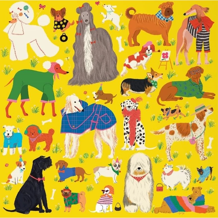 Galison 82718 - Fashionable Dogs - 500 db-os puzzle