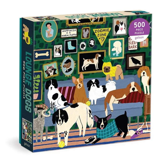 Galison 75758 - Lounge Dogs - 500 db-os puzzle