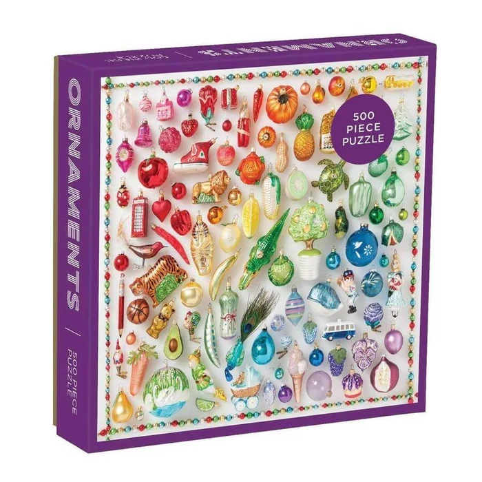Galison 51745 - Rainbow Ornaments - 500 db-os puzzle