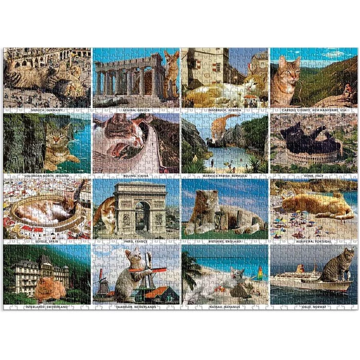 Galison 69504 - Vacation Cats - 1500 db-os puzzle
