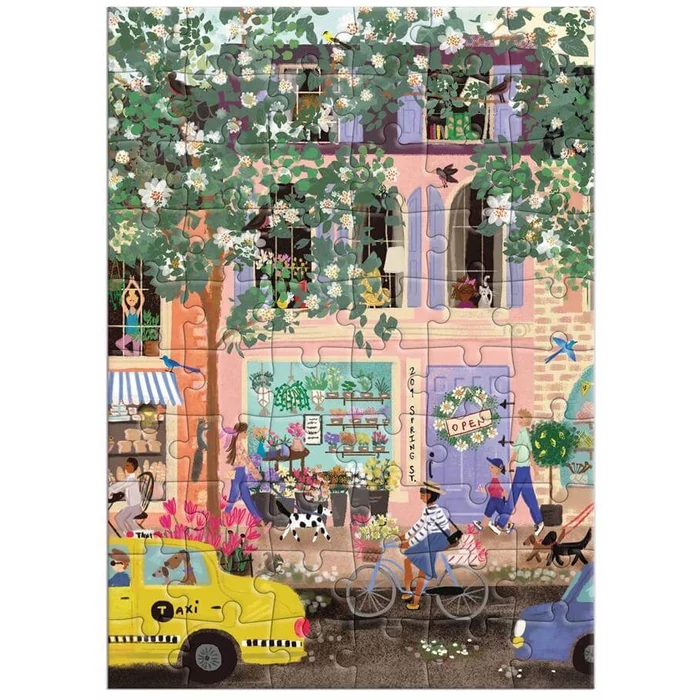 Galison 78285 - Spring Street, Joy Laforme - 60 db-os Képeslap puzzle