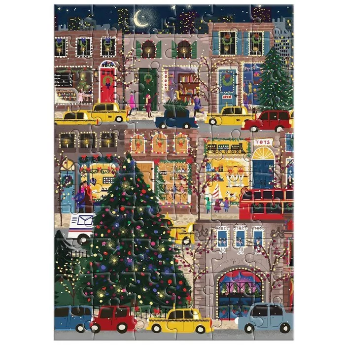 Galison 78995 - Winter Lights, Joy Laforme - 60 db-os Képeslap puzzle