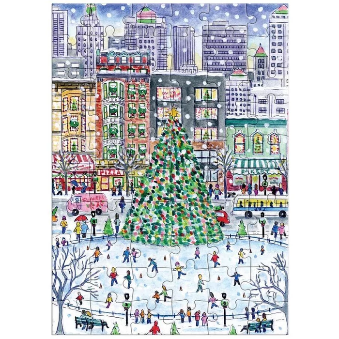 Galison 79008 - Christmas in the City, Michael Storrings - 60 db-os Képeslap puzzle