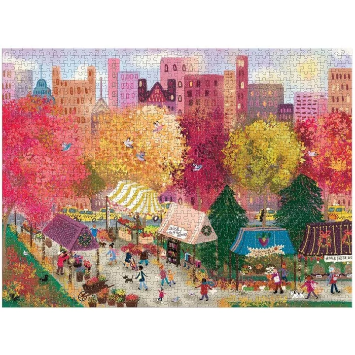 Galison 80141 - Autumn at the City Market, Joy Laforme - 1000 db-os puzzle