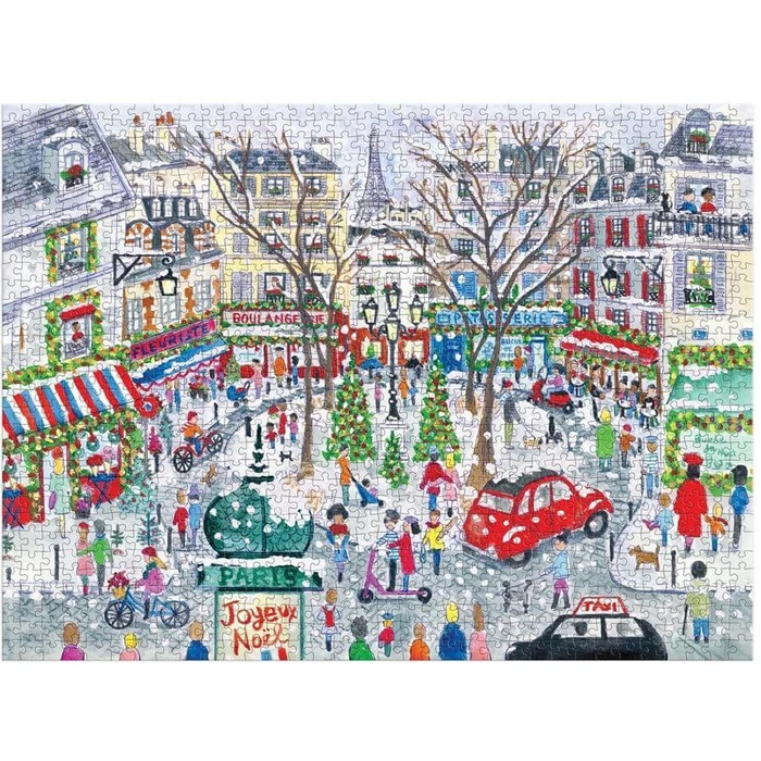 Galison 80547 - Christmas in Paris, Michael Storrings - 1000 db-os Fóliás puzzle