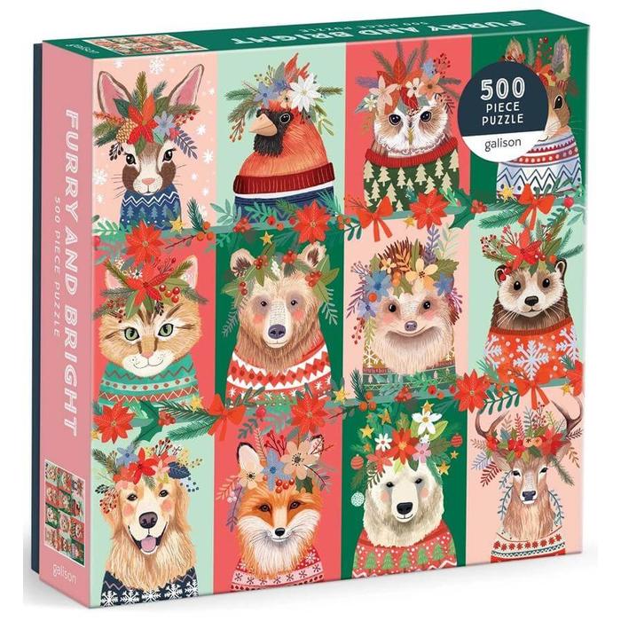 Galison 82541 - Furry And Bright - 500 db-os puzzle