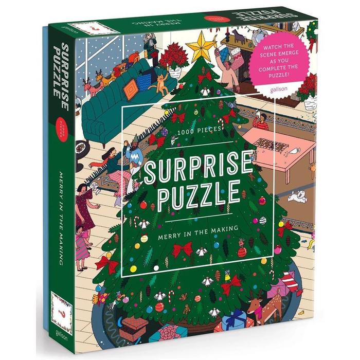 Galison 83364 - Merry In the Making - 1000 db-os Meglepetés puzzle