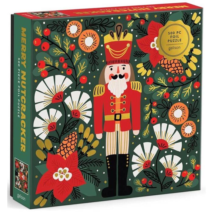 Galison 85535 - Merry Nutcracker - 500 db-os Fóliás puzzle