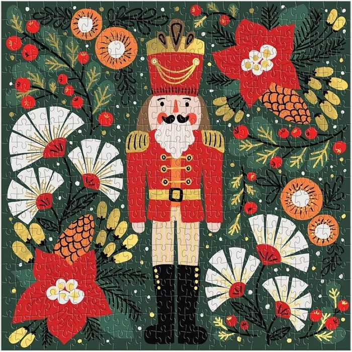 Galison 85535 - Merry Nutcracker - 500 db-os Fóliás puzzle
