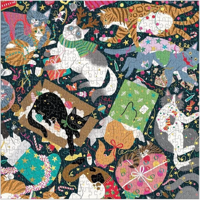 Galison 85962 - Catmas Chaos - 500 db-os Fóliás puzzle