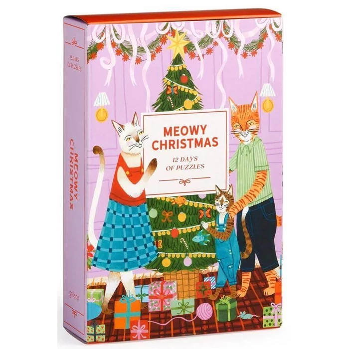 Galison 86006 - Meowy Christmas 12 Days of puzzles - 500 db-os Adventi kalendárium puzzle