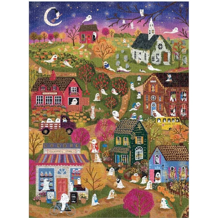 Galison 86075 - Spooky Village, Joy Laforme - 1000 db-os Fóliás puzzle