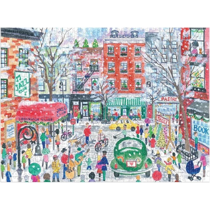 Galison 86099 - Christmas in Greenwich Village, Michael Storrings - 1000 db-os puzzle