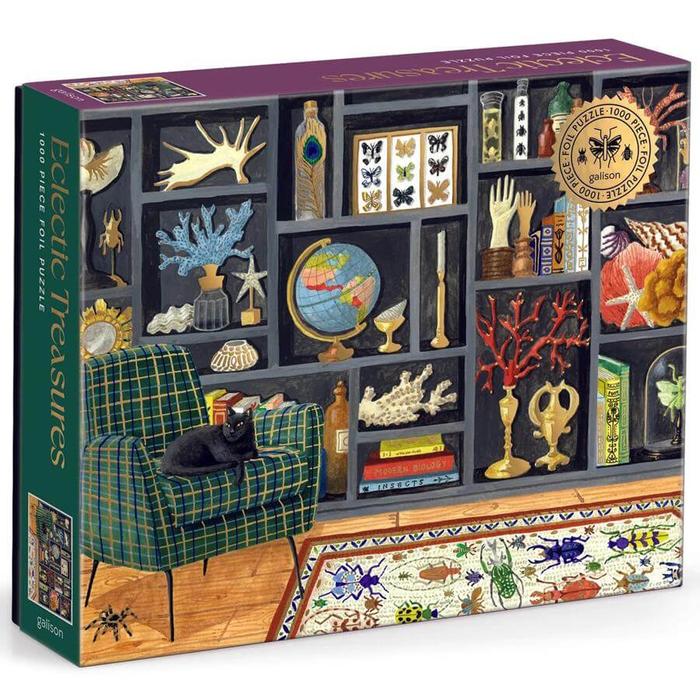 Galison 86136 - Eclectic Treasures - 1000 db-os Fóliás puzzle
