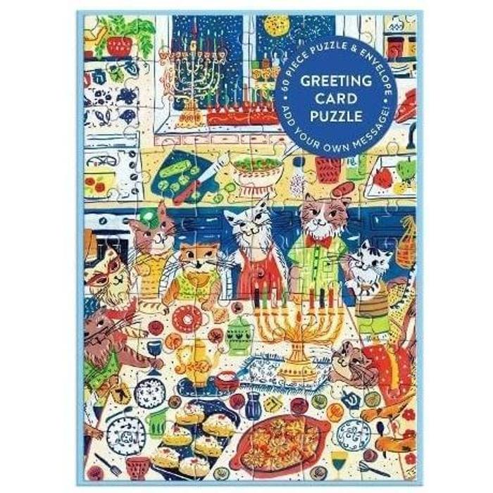 Galison 86600 - Happy Hanukcats - 60 db-os Képeslap puzzle