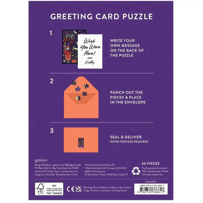 Galison 86617 - Get into the Spooky Spirit - 60 db-os Képeslap puzzle