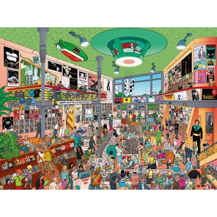 Heye 30086 - Triangular puzzle - Record Store - 1500 db-os puzzle