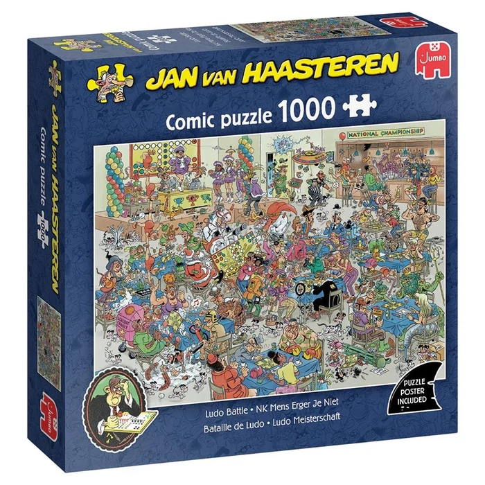 Jumbo 00482 - Jan van Haasteren - Ludo Battle - 1000 db-os puzzle