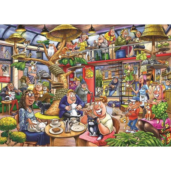 Jumbo 00506 - Wasgij Mystery 28 - Feline Frenzy! - 1000 db-os puzzle