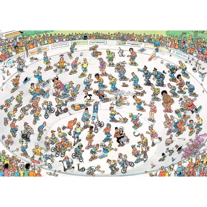 Jumbo 00625 - Jan van Haasteren - Riding the Skate Bowl - 1000 db-os puzzle