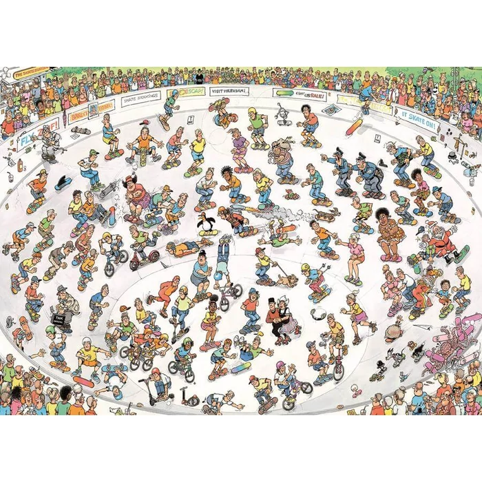 Jumbo 00642 - Jan van Haasteren - Riding the Skate Bowl - 2000 db-os puzzle