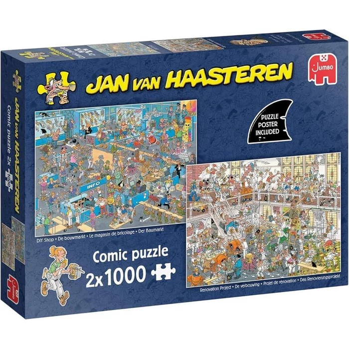 Jumbo 00647 - Jan van Haasteren - DIY Shop - 2 x 1000 db-os puzzle
