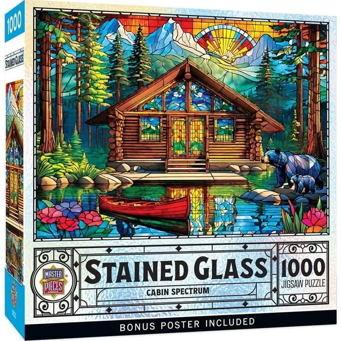MasterPieces 72503 - Stained Glass - Cabin Spectrum - 1000 db-os puzzle
