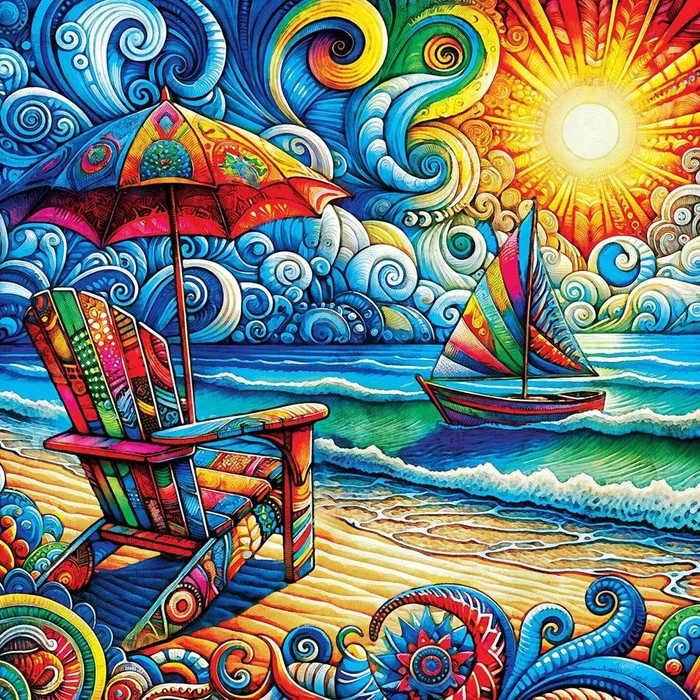 MasterPieces 72508 - Kaleidoscope - Beach Day - 1000 db-os puzzle