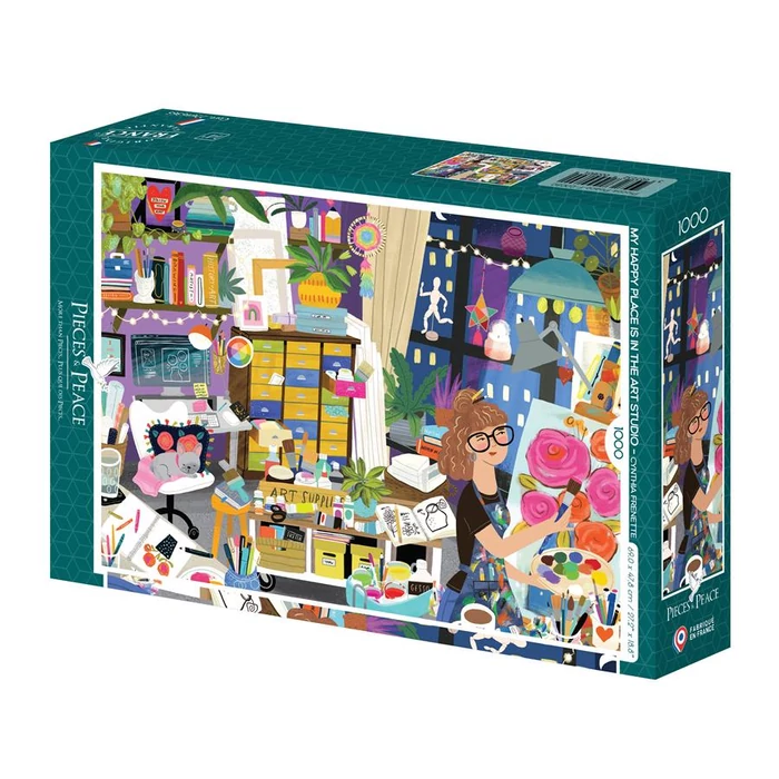 Pieces & Peace 0189 - My Happy Place is in the Art Studio - 1000 db-os puzzle