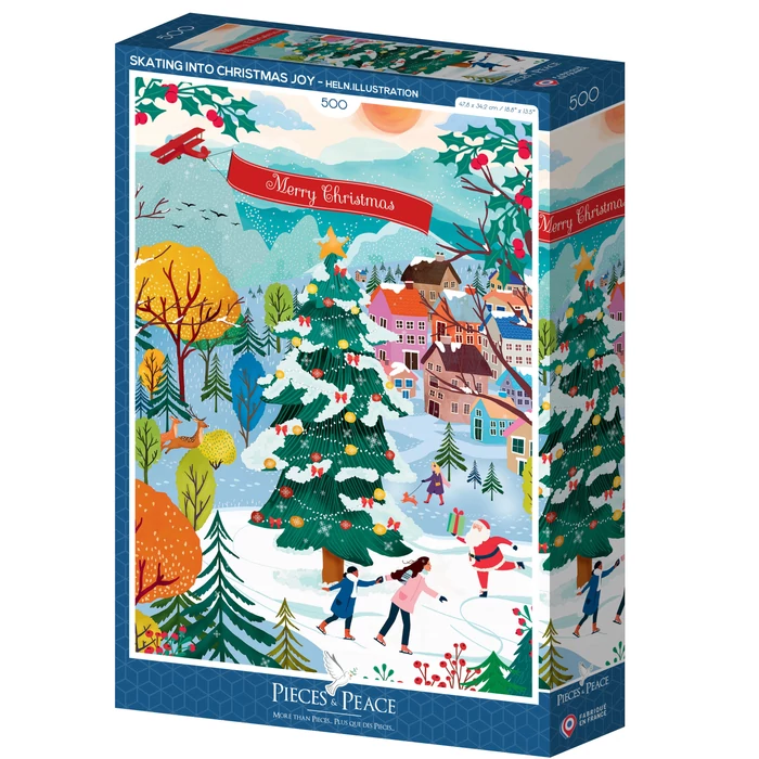 Pieces & Peace 0253 - Skating into Christmas Joy - 500 db-os puzzle