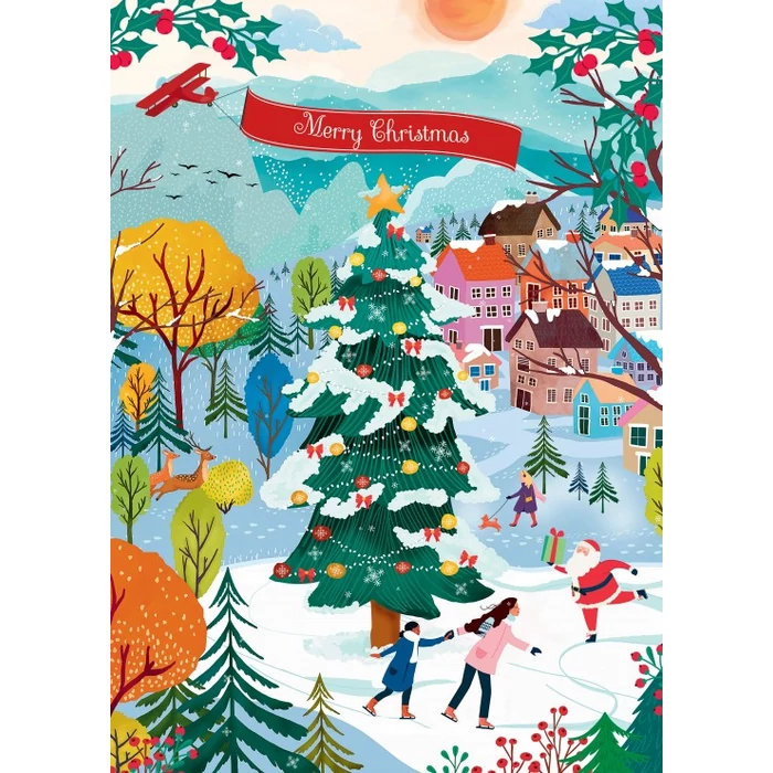 Pieces & Peace 0253 - Skating into Christmas Joy - 500 db-os puzzle