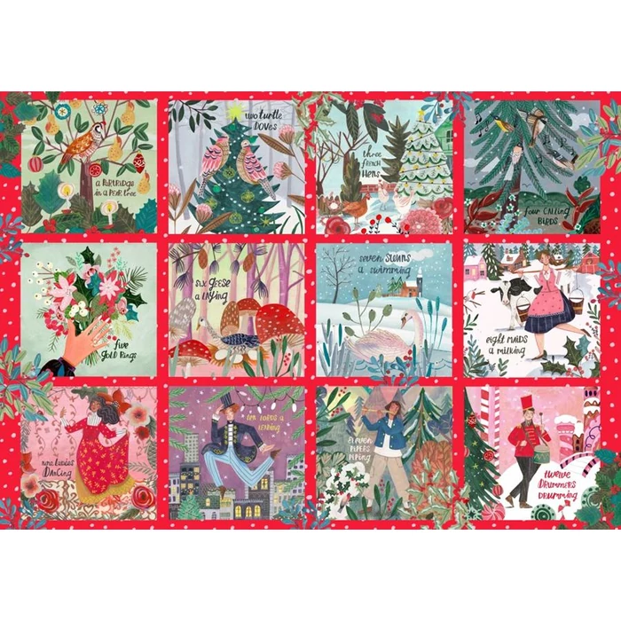 Pieces & Peace 0266 - 12 Days of Christmas - 2000 db-os puzzle
