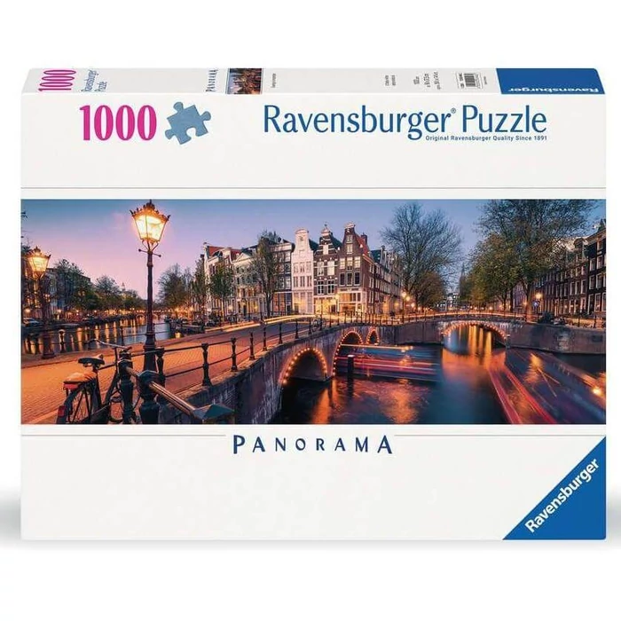 Ravensburger 12000446 - Egy este Amszterdamban - 1000 db-os Panoráma puzzle