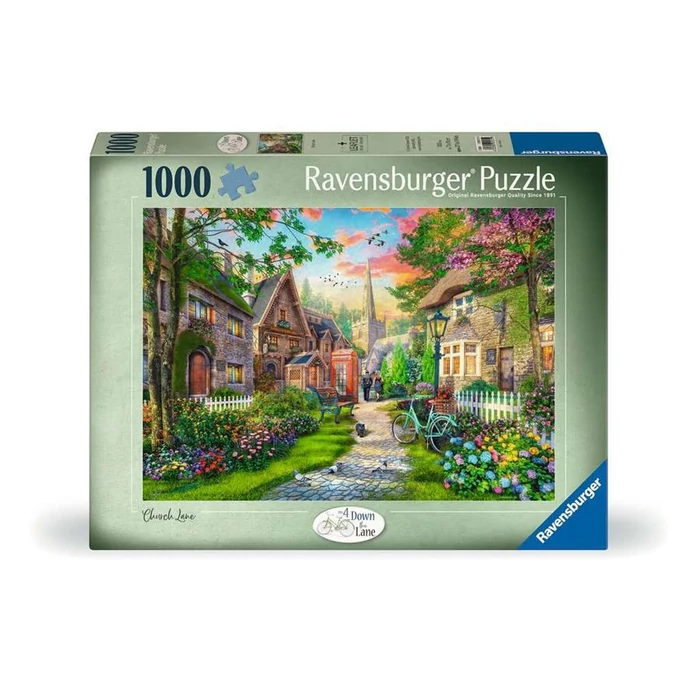 Ravensburger 12001101 - Down the Lane - Church Lane  - 1000 db-os puzzle