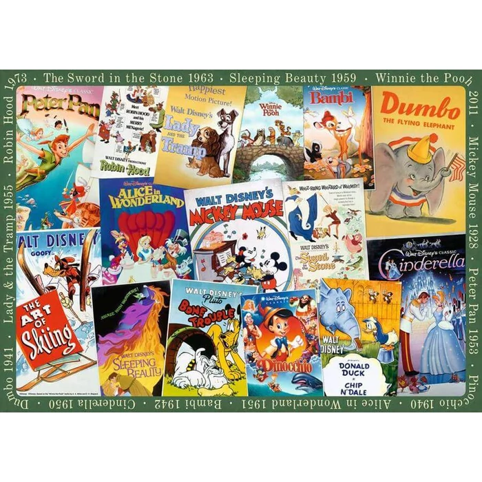 Ravensburger 12000689 - Régi Disney poszterek - 1000 db-os puzzle