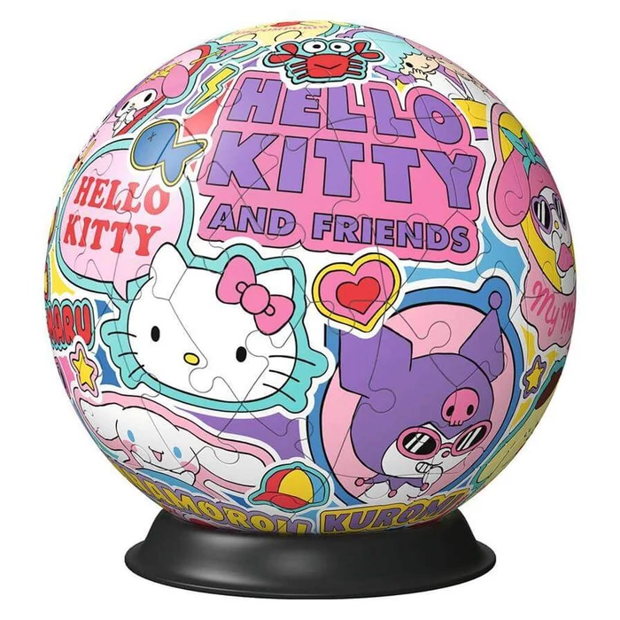 Ravensburger 11630 - Hello Kitty és barátai - 72 db-os 3D gömb puzzle