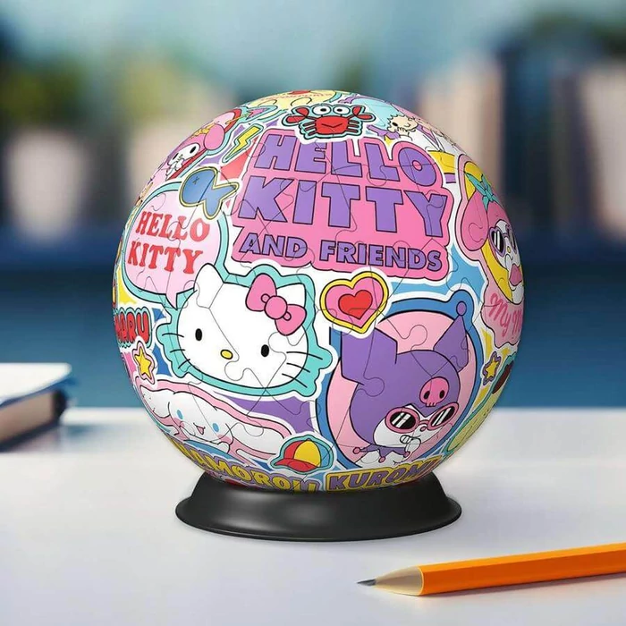 Ravensburger 11630 - Hello Kitty és barátai - 72 db-os 3D gömb puzzle
