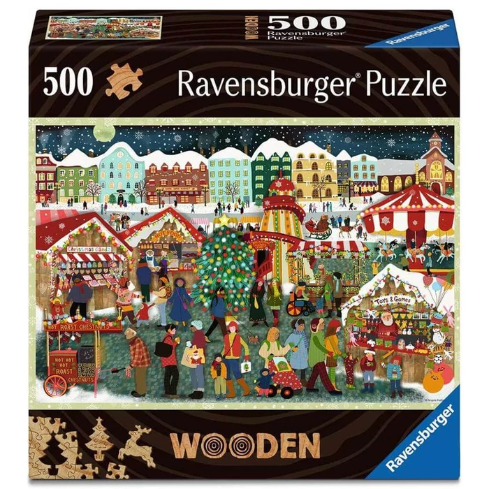 Ravensburger 12001539 - Boldog karácsonyt! - 500 db-os Wooden puzzle