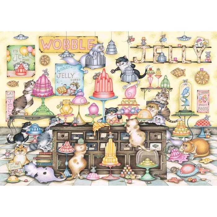 Ravensburger 12001574 - Crazy Cats - Zselémánia - 1000 db-os puzzle
